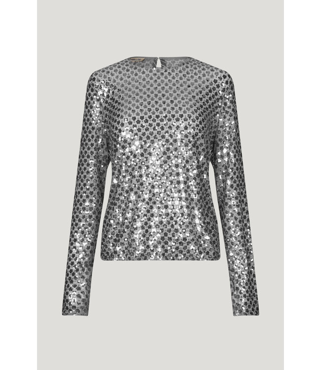 Baum und Pferdgarten Jasmin Silver flower sequins top