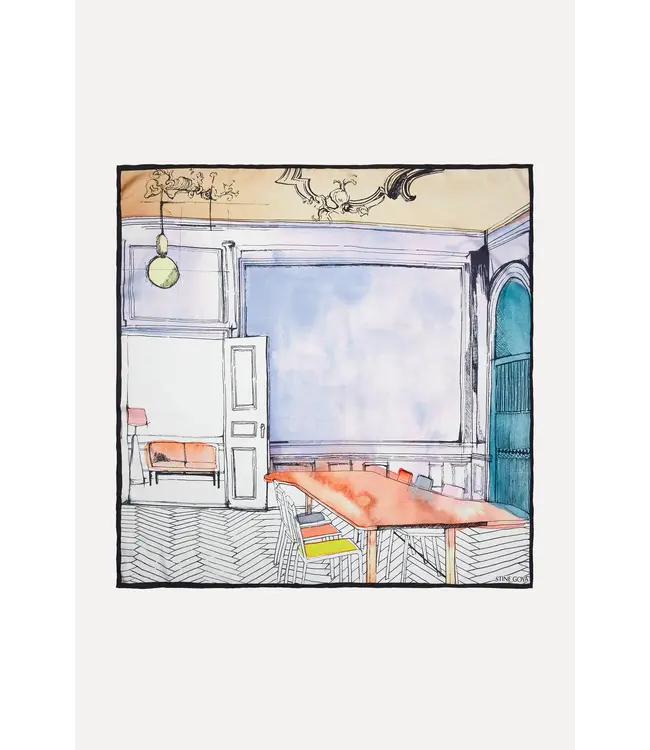 Stine Goya Large Scarf Aquarelle showroom