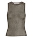 Gestuz Silvi top rib warm grey metallic