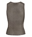 Gestuz Silvi top rib warm grey metallic