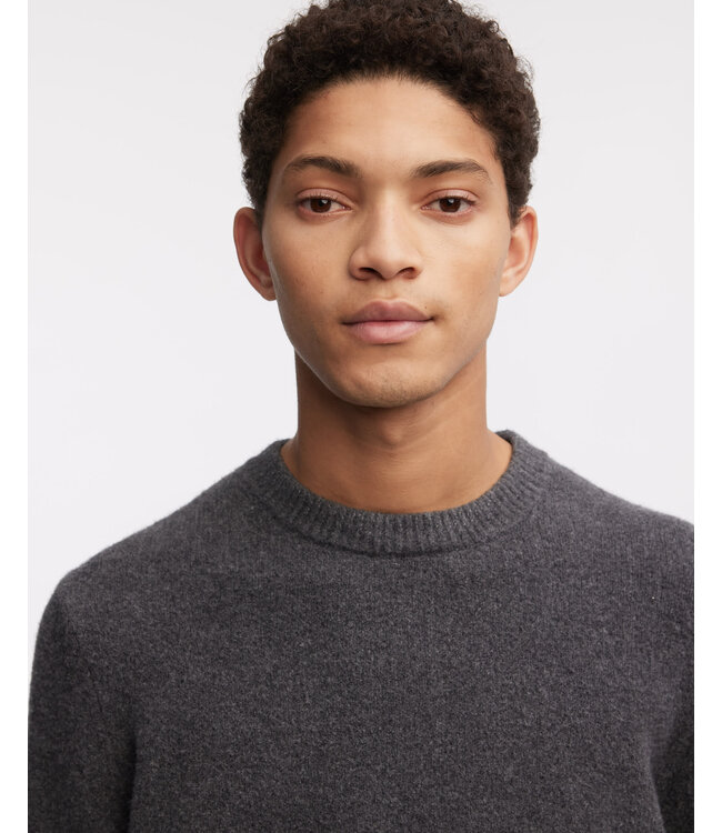 Denham Denham Crew Knit Magnet Grey