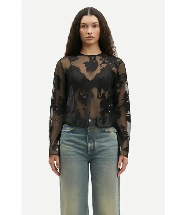 Samsøe Samsøe Samadda Blouse Black Blooming Burnout