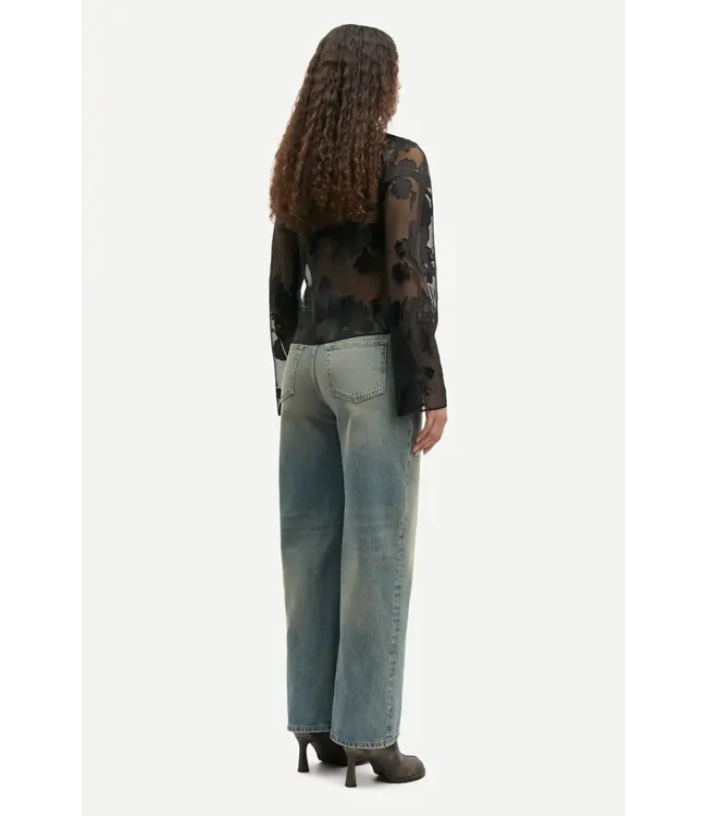 Samsøe Samsøe Samadda Blouse Black Blooming Burnout