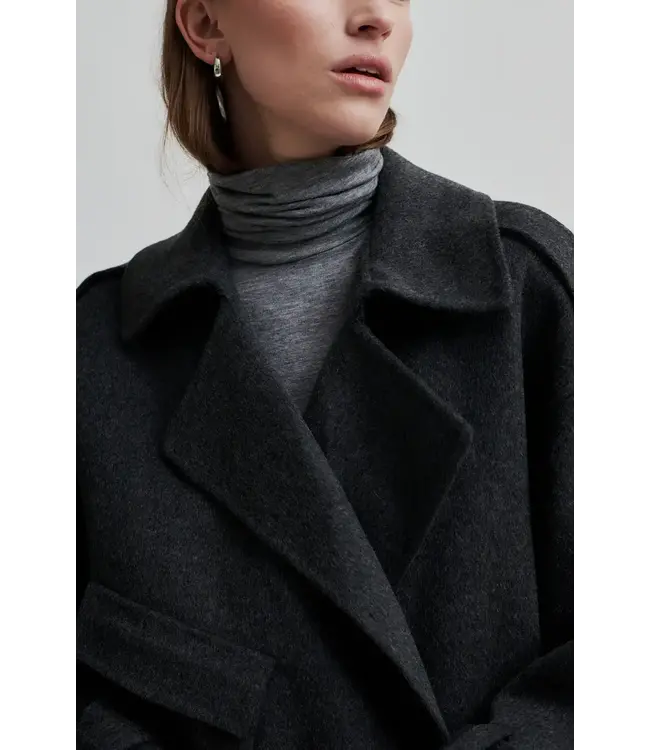 Second Female Walance short jacket Dark Grey Melange