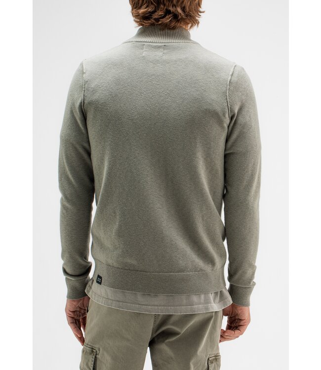 Butcher of Blue Clifden half zip Granite Green