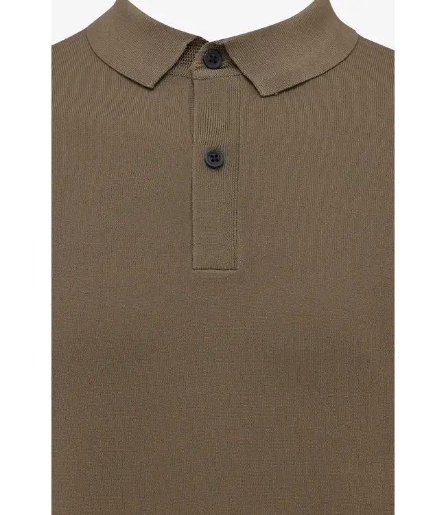 Genti Polo Longsleeve Knit 042 Brown