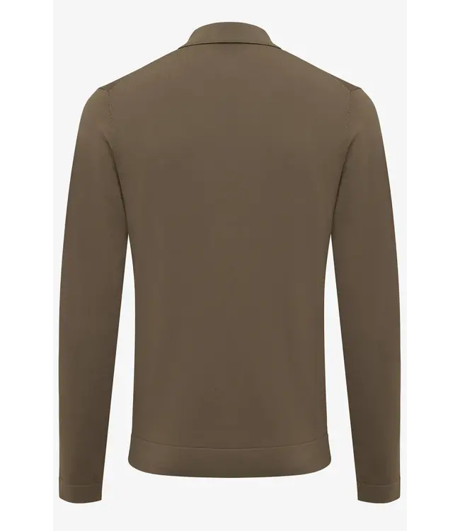Genti Polo Longsleeve Knit 042 Brown