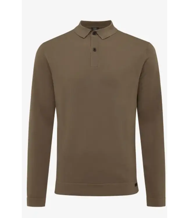 Genti Polo Longsleeve Knit 042 Brown