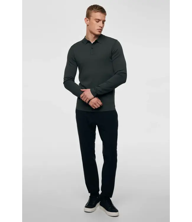 Genti Polo Longsleeve Knit 270 green