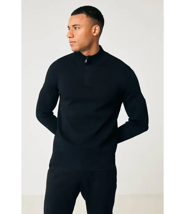 Genti Cool Dry heavy  Turtle zip 020 black