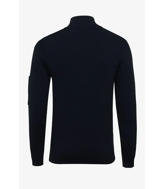 Genti Cool Dry Turtle Knit 3 buttons 010 navy