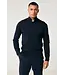 Genti Cool Dry Turtle Knit 3 buttons 010 navy