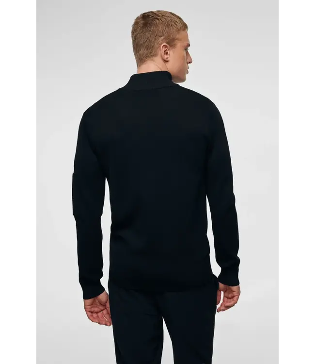 Genti Cool Dry Turtle Knit 3 buttons 020 Black