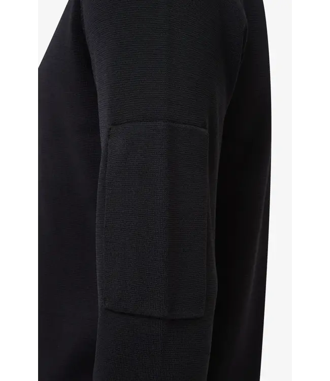 Genti Cool Dry Turtle Knit 3 buttons 020 Black