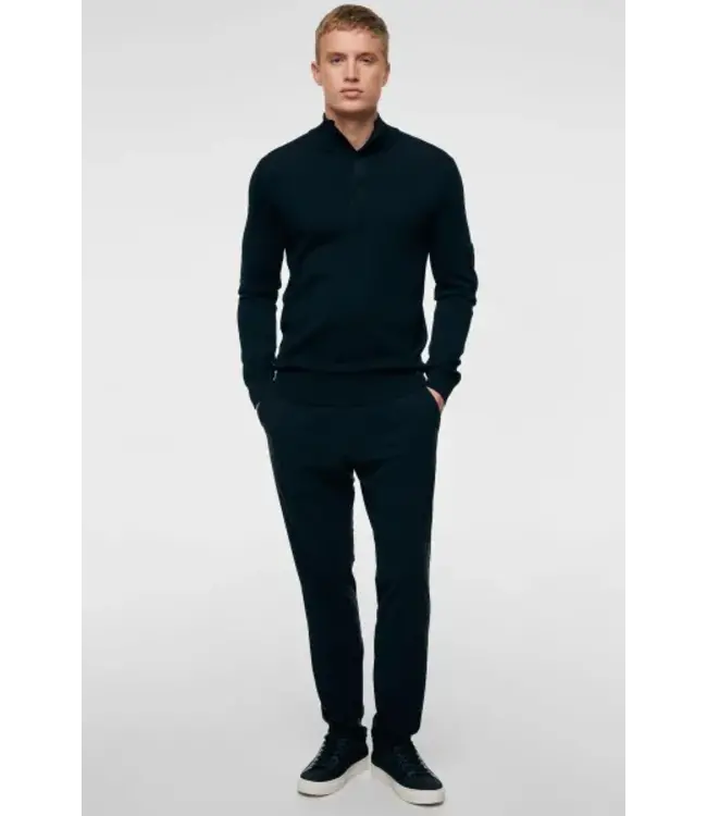 Genti Cool Dry Turtle Knit 3 buttons 020 Black