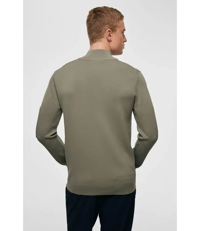 Genti CoCool Dry Turtle zip Longsleeve 076 Green