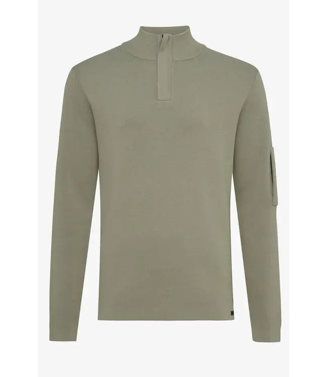 Genti CoCool Dry Turtle zip Longsleeve 076 Green