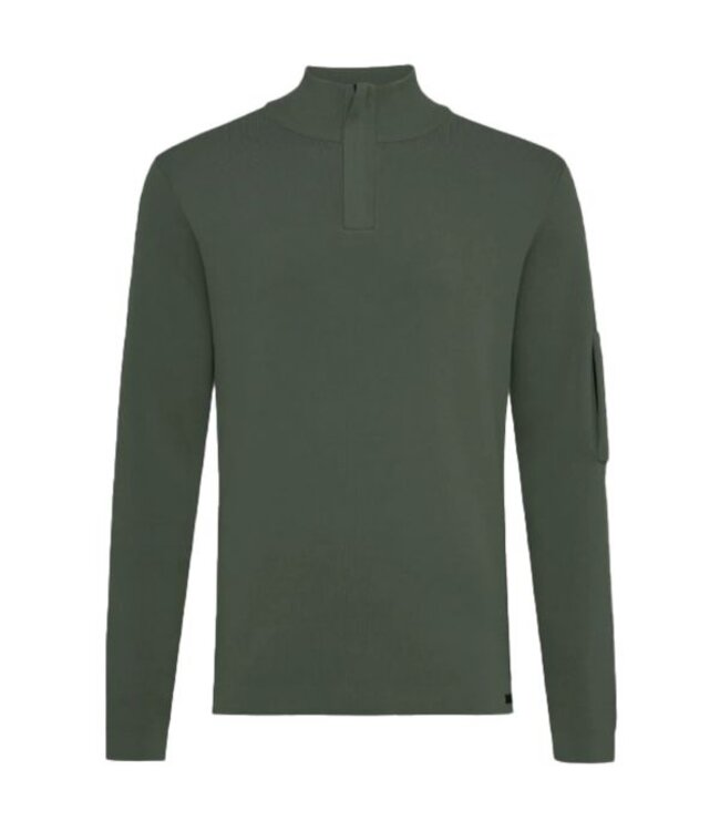 Genti Cool Dry Turtle zip Longsleeve 270 Green