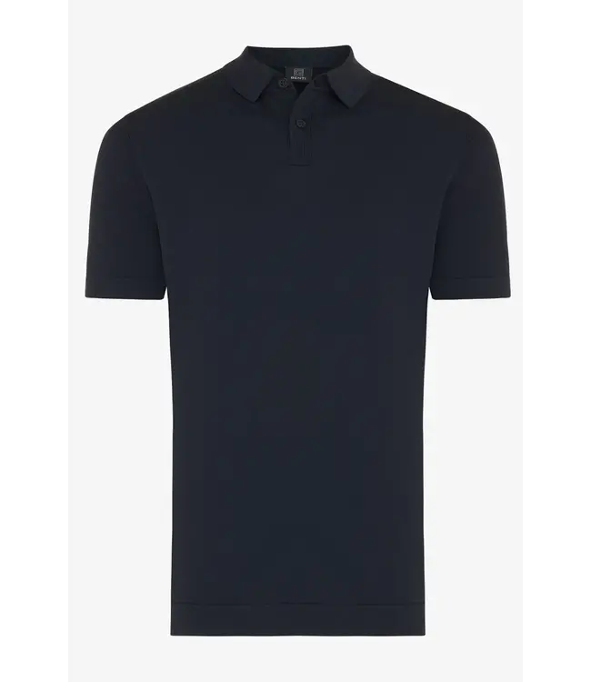Genti Polo SS Rib back navy 010