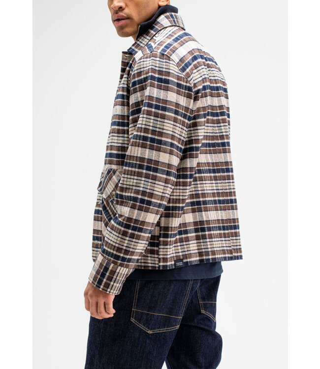 Butcher of Blue Folsum Pepper Brown Check Overshirt