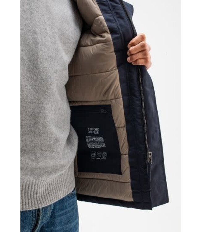 Butcher of Blue George padded jacket Alaska blue