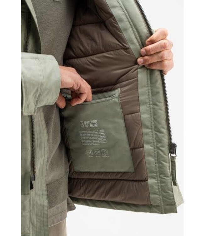 Butcher of Blue George padded jacket granite green