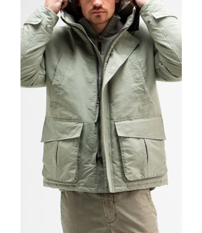 Butcher of Blue George padded jacket granite green