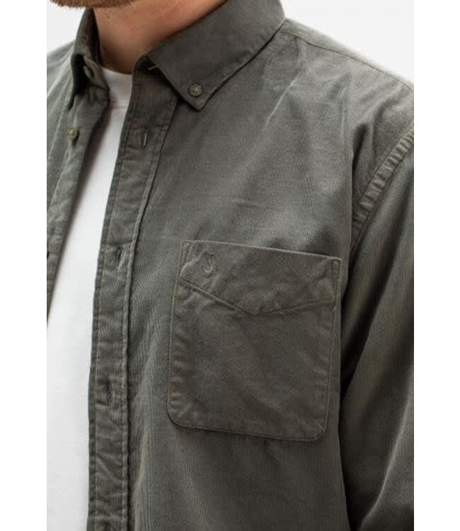 Butcher of Blue Robby Cord Shirt Granite Green