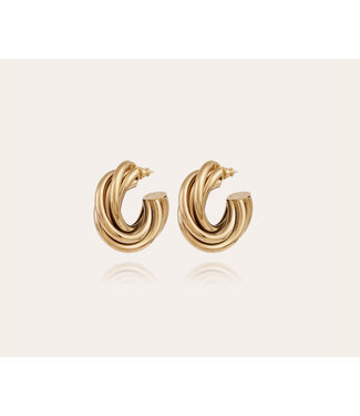 Gas Bijoux Atik Hoop Earrings Medium Gold