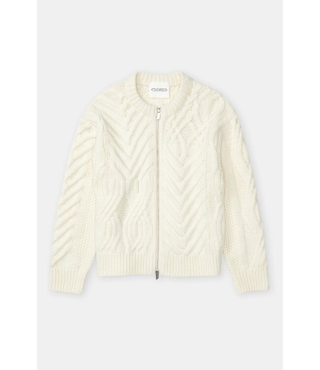Closed Crew zip cardigan ivory