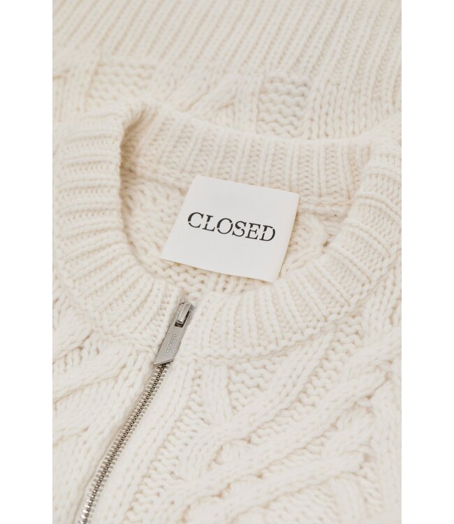 Closed Crew zip cardigan ivory