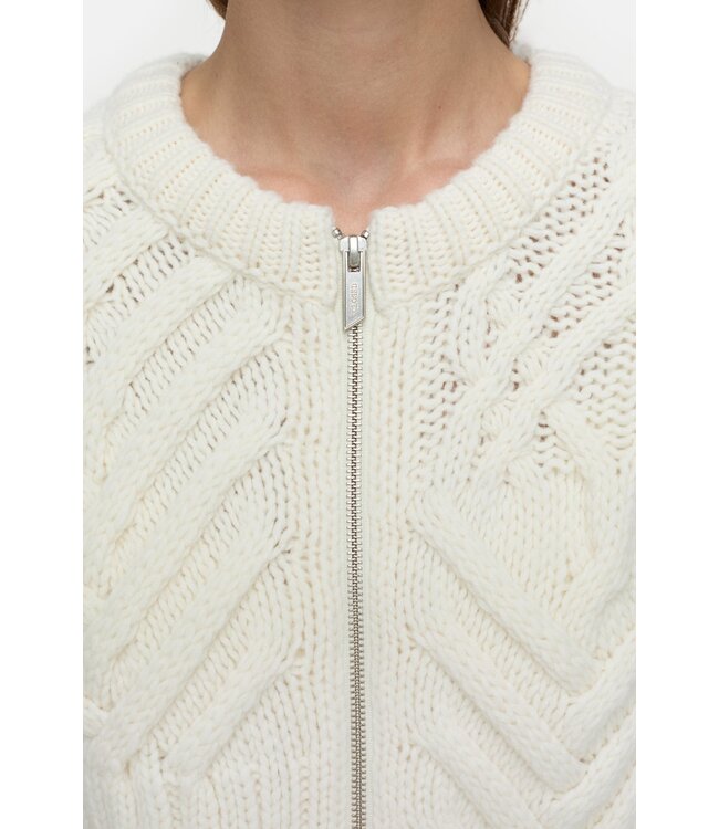 Closed Crew zip cardigan ivory