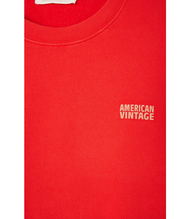 American Vintage Sweat Izubird Fraise Vintage