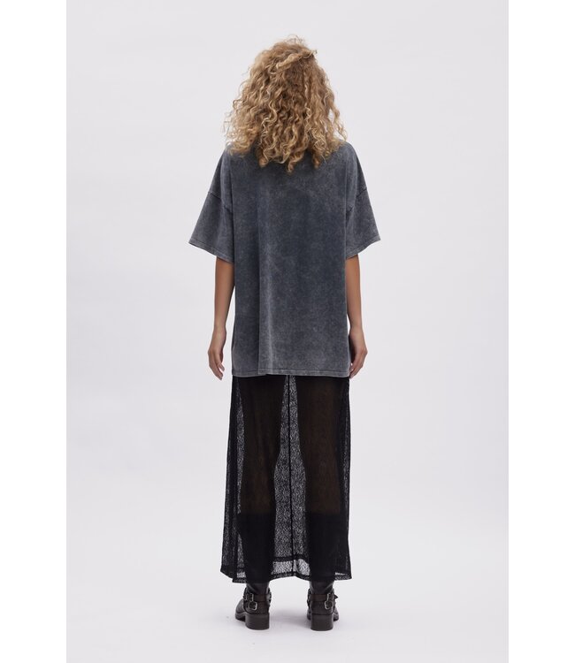 Gestuz Jio Oversized Tee Dark Grey Washed