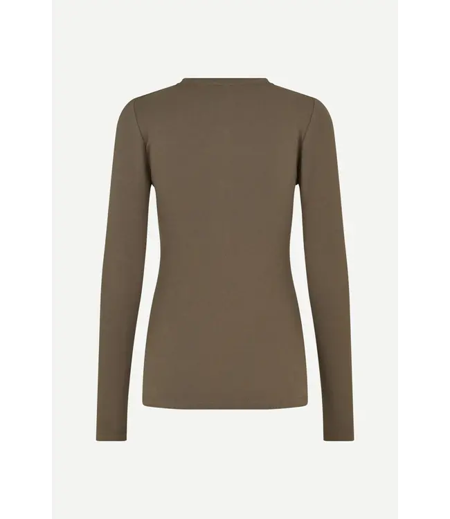 Samsøe Samsøe Alexa basic longsleeve  crododile