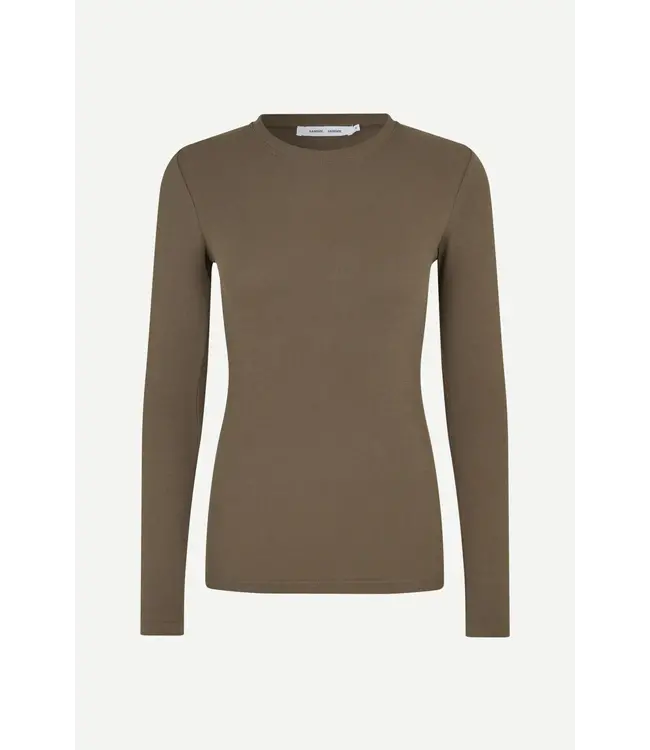 Samsøe Samsøe Alexa basic longsleeve  crododile