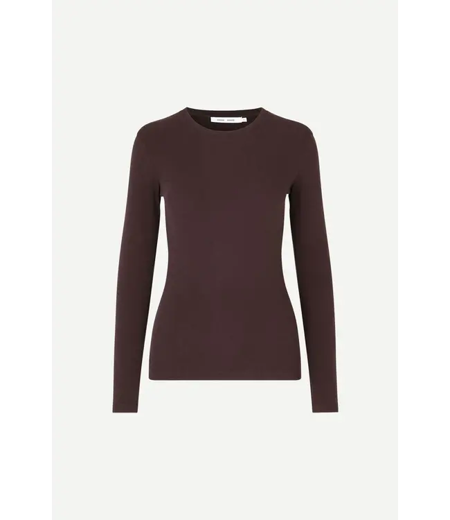 Samsøe Samsøe Alexa basic longsleeve  mole