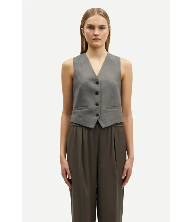 Samsøe Samsøe Saramona gilet grey melange