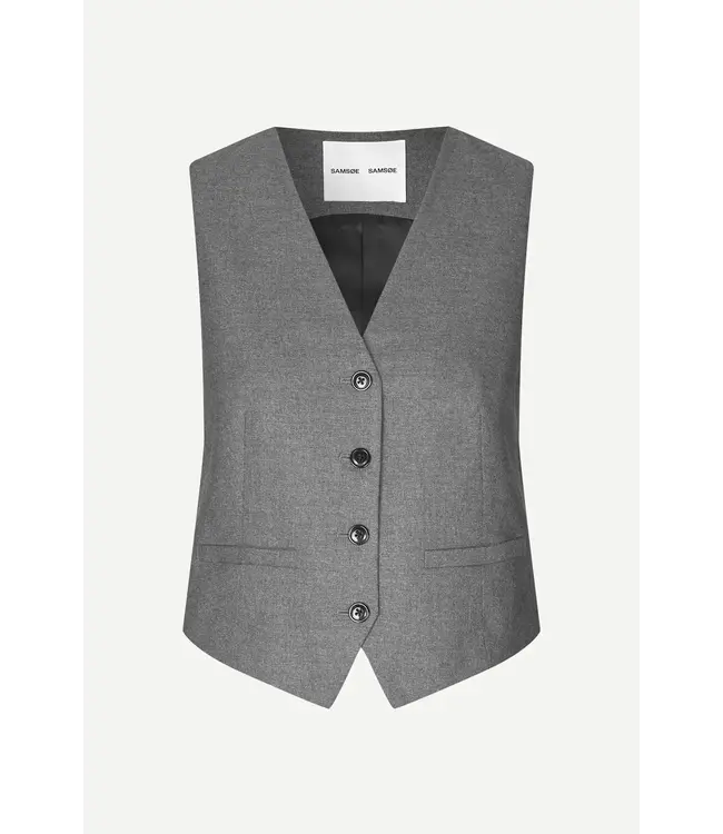 Samsøe Samsøe Saramona gilet grey melange