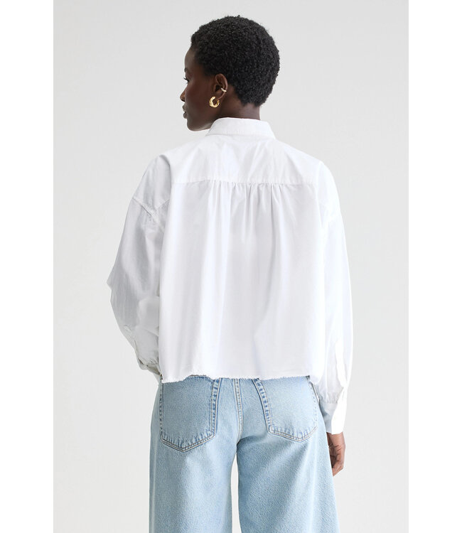 Bellerose Kraft Cropped Poplin Shirt White