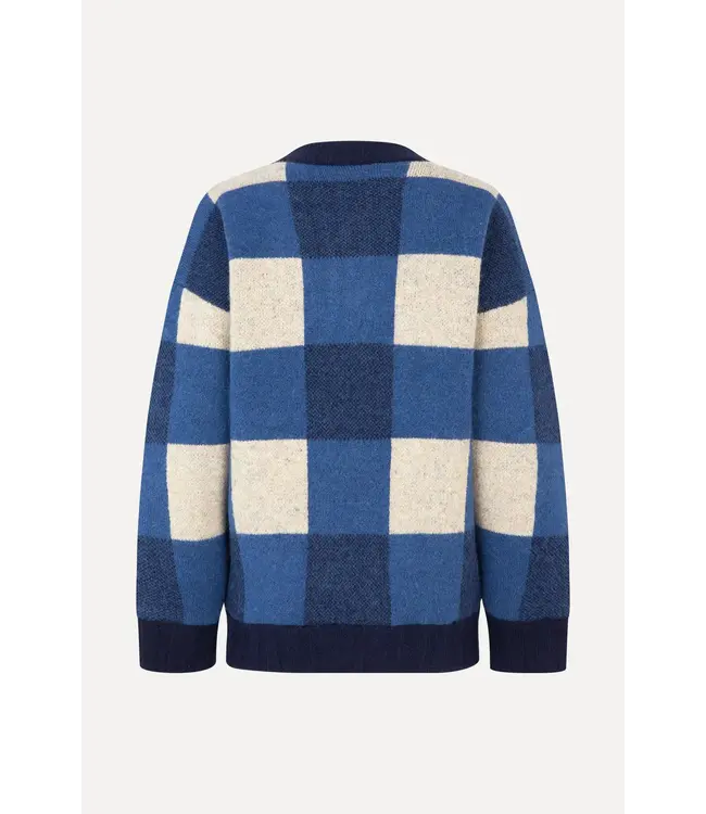 Stine Goya Gingham Check Knit Bomber