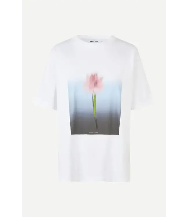 Samsøe Samsøe Saeira T-shirt Blurred Tulip White
