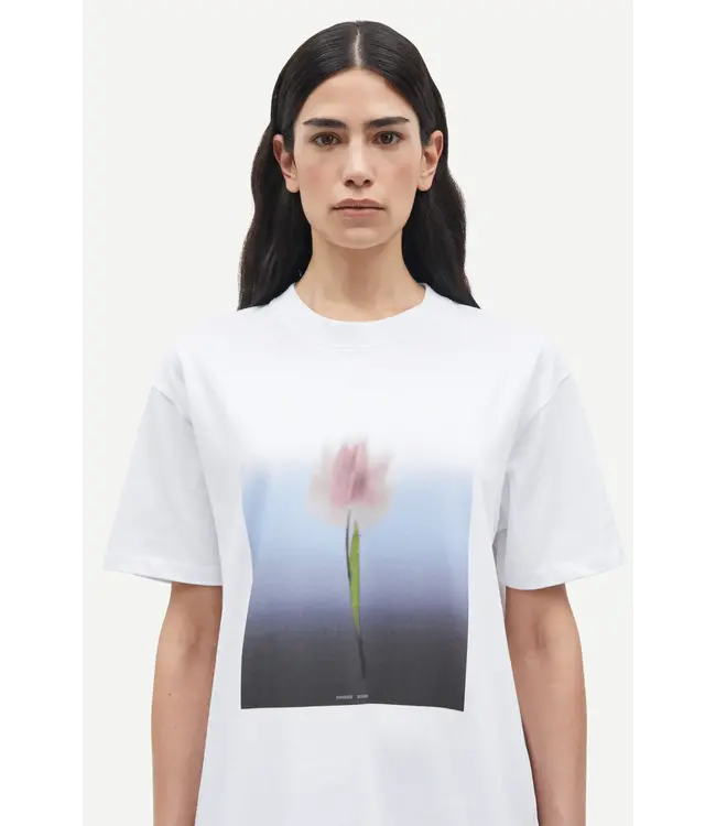 Samsøe Samsøe Saeira T-shirt Blurred Tulip White