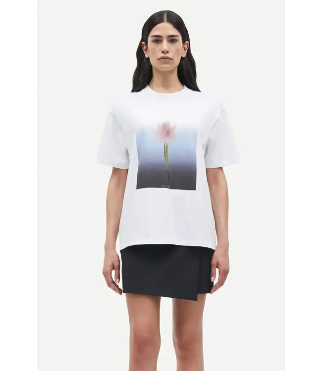 Samsøe Samsøe Saeira T-shirt Blurred Tulip White