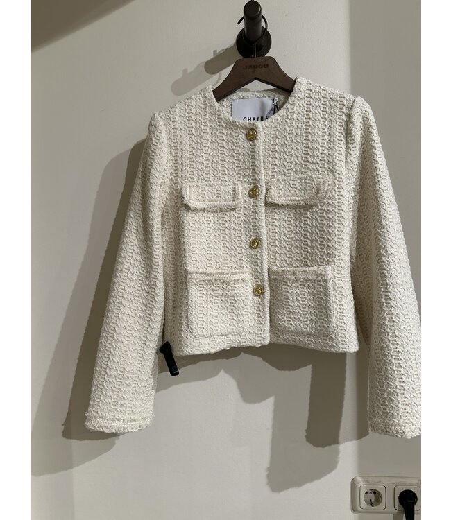 CHPTR-S Olivia Jacket Fancy Buttons Ecru