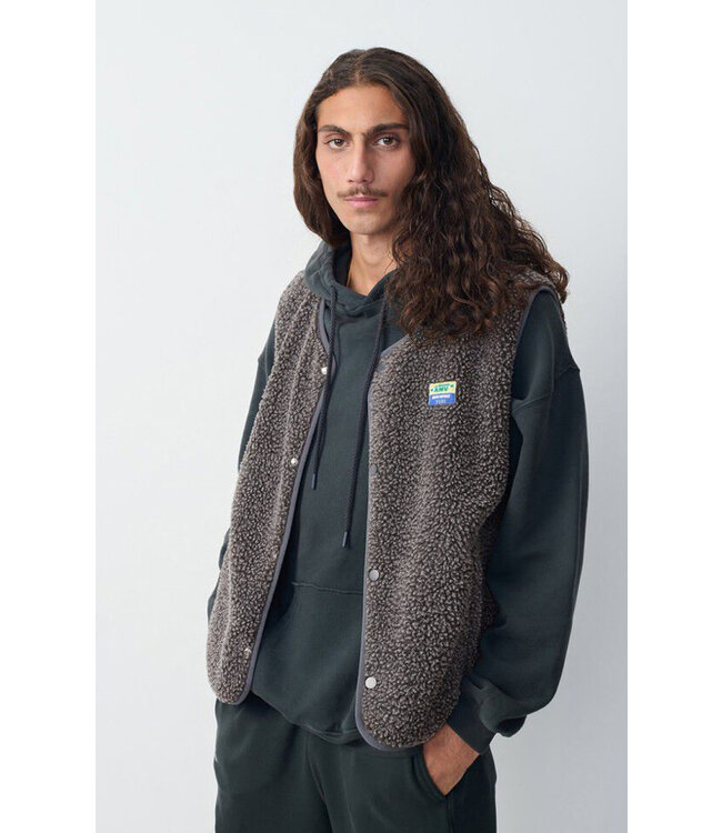 American Vintage Veste Homme Gilet Hoktown Anthractie Chine