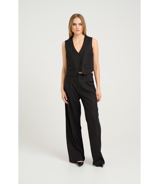 Gestuz Elarah Linnen Pants Black