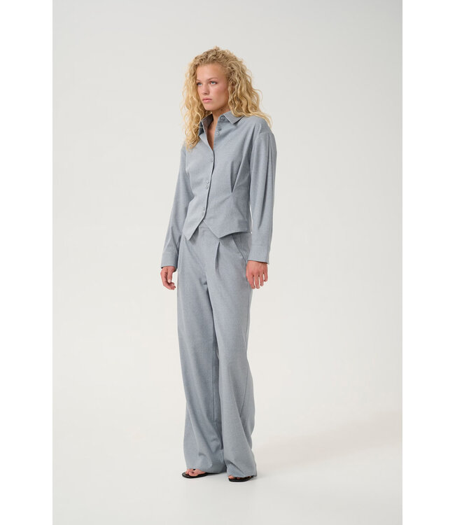 Gestuz Paulia Wide Pants Greyblue Melange