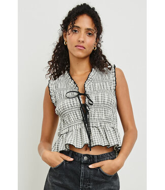 Rails Martine Top Ivory Jet Gingham