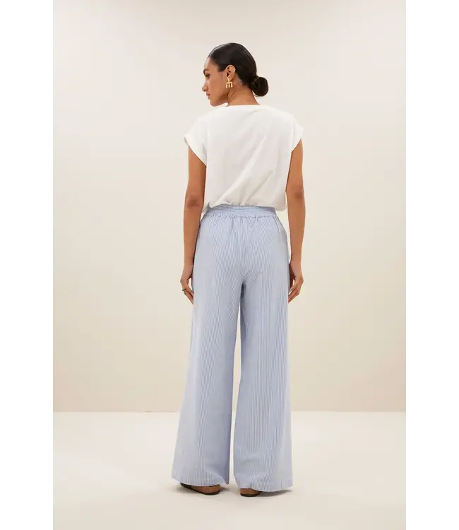 By Bar Randy Stripe Pants Blue Seer Stripe